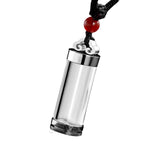 Maxbell Urn Necklace for Ash Crystal Glass Pendant High Polished Keepsake Memorial Argent