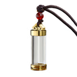 Maxbell Urn Necklace for Ash Crystal Glass Pendant High Polished Keepsake Memorial Aureate