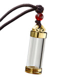 Maxbell Urn Necklace for Ash Crystal Glass Pendant High Polished Keepsake Memorial Aureate