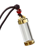Maxbell Urn Necklace for Ash Crystal Glass Pendant High Polished Keepsake Memorial Aureate