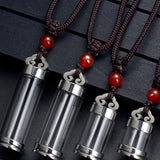 Maxbell Urn Necklace for Ash Crystal Glass Pendant High Polished Keepsake Memorial Aureate