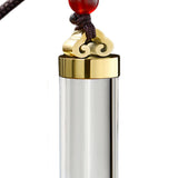 Maxbell Urn Necklace for Ash Crystal Glass Pendant High Polished Keepsake Memorial Aureate