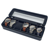 Maxbell Watch Box Fits All Wristwatches 6 Slot Jewelry Storage for Men and Women Blackish green