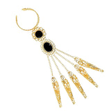 Maxbell Belly Dance Bracelet Dancing Props Fashion Indian for Costumes Party Women Black