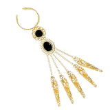 Maxbell Belly Dance Bracelet Dancing Props Fashion Indian for Costumes Party Women Black