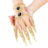 Maxbell Belly Dance Bracelet Dancing Props Fashion Indian for Costumes Party Women Black