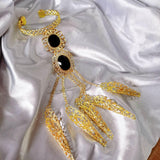 Maxbell Belly Dance Bracelet Dancing Props Fashion Indian for Costumes Party Women Black