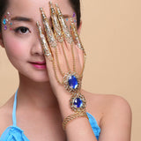 Maxbell Belly Dance Bracelet Dancing Props Fashion Indian for Costumes Party Women Blue