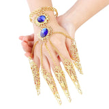 Maxbell Belly Dance Bracelet Dancing Props Fashion Indian for Costumes Party Women Blue