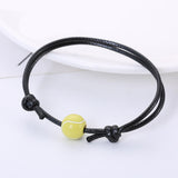Maxbell Ball Charm Bracelet Adjustable Decorations Supplies for Sports Adults Tennis