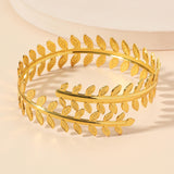 Maxbell Upper Arm Cuff Leaf Fashion Women Arm Bracelet for Graduation Wedding Beach