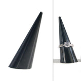 Maxbell rings Display Holder Cone Shape Modern for Offices Home Bedroom Countertops Black