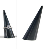 Maxbell rings Display Holder Cone Shape Modern for Offices Home Bedroom Countertops Black