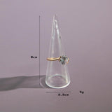 Maxbell rings Display Holder Cone Shape Modern for Offices Home Bedroom Countertops Transparent