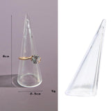 Maxbell rings Display Holder Cone Shape Modern for Offices Home Bedroom Countertops Transparent