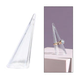 Maxbell rings Display Holder Cone Shape Modern for Offices Home Bedroom Countertops Transparent