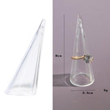 Maxbell rings Display Holder Cone Shape Modern for Offices Home Bedroom Countertops Transparent