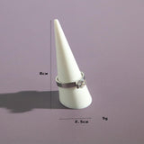 Maxbell rings Display Holder Cone Shape Modern for Offices Home Bedroom Countertops White