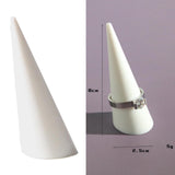 Maxbell rings Display Holder Cone Shape Modern for Offices Home Bedroom Countertops White