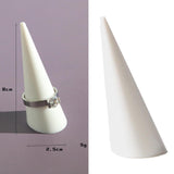 Maxbell rings Display Holder Cone Shape Modern for Offices Home Bedroom Countertops White