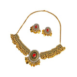 Maxbell Vintage Necklace Earring Set Gorgeous Trendy for Prom Anniversary Party Red