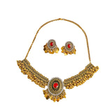Maxbell Vintage Necklace Earring Set Gorgeous Trendy for Prom Anniversary Party Red