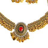 Maxbell Vintage Necklace Earring Set Gorgeous Trendy for Prom Anniversary Party Red