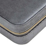 Maxbell Travel Jewelry Case with Mirror Display Gift Showcase for Earring Stud Gray