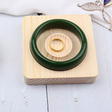 Maxbell Wooden Jewelry Display Tray Bracelet Stand for Trinket Dresser Brooches Square