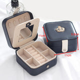 Maxbell Jewelry Organizer Box Waterproof Gift for Bracelets Ear Studs Watch Navy