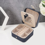 Maxbell Jewelry Organizer Box Waterproof Gift for Bracelets Ear Studs Watch Navy