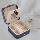 Maxbell Jewelry Organizer Box Waterproof Gift for Bracelets Ear Studs Watch Navy