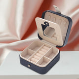 Maxbell Jewelry Organizer Box Waterproof Gift for Bracelets Ear Studs Watch Navy