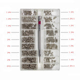 Maxbell Micro Screws Set Replacement Repair Tool Tiny for Watch Glasses Electronics Style A
