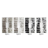 Maxbell 500 Pieces 18 Sizes Mini Screw Nuts Rust Proof Universal for Notebook Glass Style A