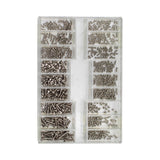 Maxbell 500 Pieces 18 Sizes Mini Screw Nuts Rust Proof Universal for Notebook Glass Style A