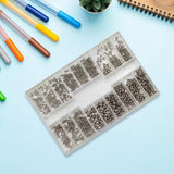 Maxbell 500 Pieces 18 Sizes Mini Screw Nuts Rust Proof Universal for Notebook Glass Style A