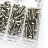 Maxbell 500 Pieces 18 Sizes Mini Screw Nuts Rust Proof Universal for Notebook Glass Style A