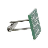 Maxbell 2Pcs Green Circuit Board Cufflinks Unique Design for Birthdays Weddings