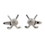 Maxbell 1 Pair Golf Clubs Men Cufflinks Statement for Business Tuxedo Groomsmen