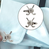 Maxbell 1 Pair Golf Clubs Men Cufflinks Statement for Business Tuxedo Groomsmen