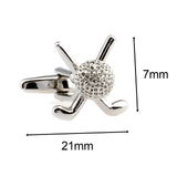 Maxbell 1 Pair Golf Clubs Men Cufflinks Statement for Business Tuxedo Groomsmen