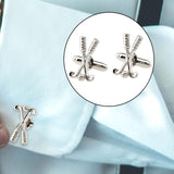 Maxbell 3D Golf Club shape Cufflinks Stylish Formal for Business Party Tuxedo