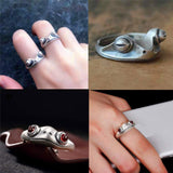 Maxbell 9x Punk Multi Shaped Open Rings Stacking Jewelry for Photography Women