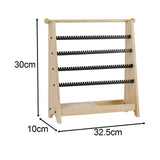 Maxbell 5 Tiers Jewelry Display Stand Hanger Wooden for Necklace Holder Hanging Rack