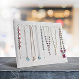 Maxbell 17 Hooks Necklace Display Stand Display Boards for Bracelets Anklets Selling grey velvet