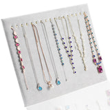 Maxbell 17 Hooks Necklace Display Stand Display Boards for Bracelets Anklets Selling grey velvet