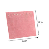 Maxbell 17 Hooks Necklace Display Stand Display Boards for Bracelets Anklets Selling Pink Velvet