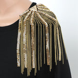 Maxbell Tassel Link Chain Epaulet Stylish Uniform Decor for Proms Party Banquets Aureate