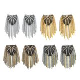 Maxbell Tassel Link Chain Epaulet Stylish Uniform Decor for Proms Party Banquets Aureate